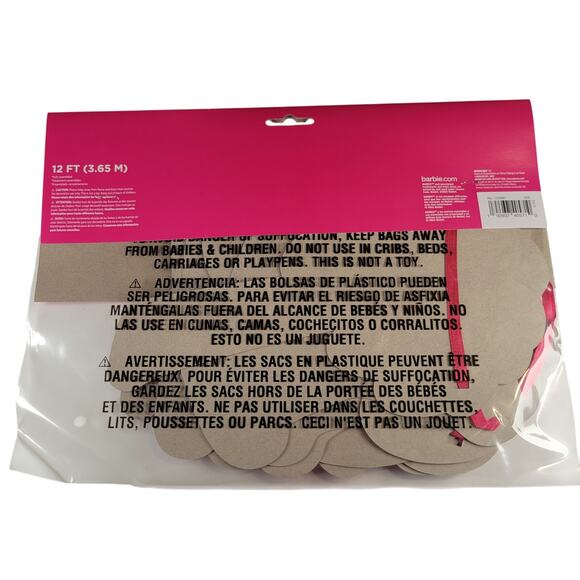 Barbie Let’s Go Party Banner - 12 Ft Holographic Hanging Decoration Birthday - Picture 2 of 9